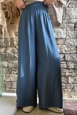 Basso Shirring Wide Leg Pant Deep Teal